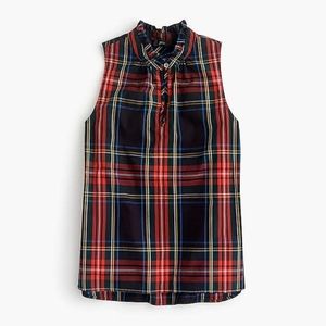 J. Crew Sleeveless Tartan Top